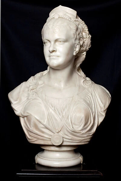 Portrait bust of Edith Wynne, 1873 (marble)
