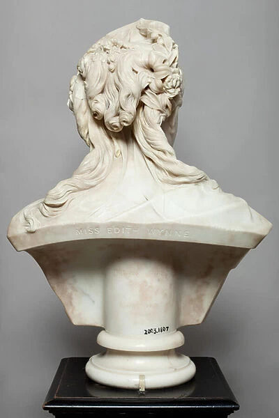 Portrait bust of Edith Wynne, 1873 (marble)