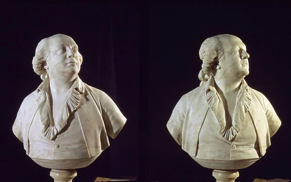 Portrait bust of Giuseppe Balsamo (1743-95), called the count of Cagliostro (marble)