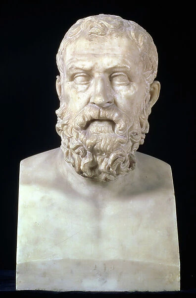 Portrait bust of Solon (c.640-559 BC), copy of Greek 4th century BC original (marble)