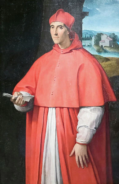 Portrait of cardinal Alessandro Farnese, 1509-11, Raffaello Sanzio (oil on panel)