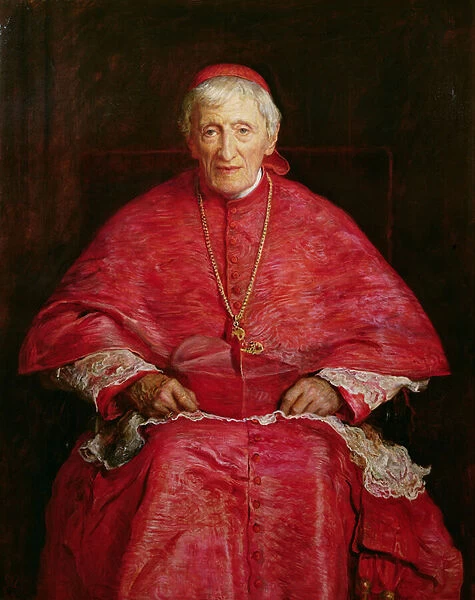 Portrait of Cardinal Newman (1801-90) (oil on canvas)