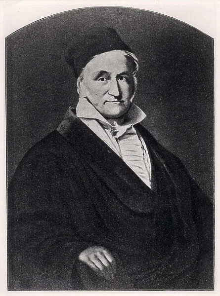 Portrait of Carl Friedrich Gauss (1777-1855) from Handbuch der Vermessungskunde