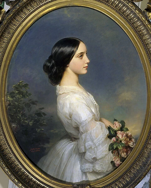 Portrait of Carmen Ida Aguado (1847-1880). Painting by Francois Xaver Winterhalter