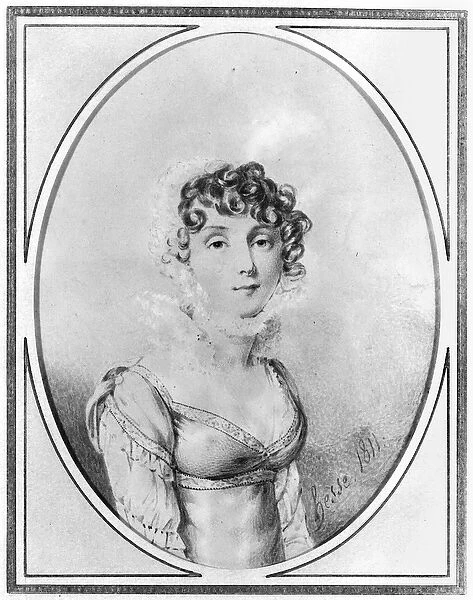 Portrait of Caroline Bonaparte (1782-1839) 1811 (b  /  w photo)