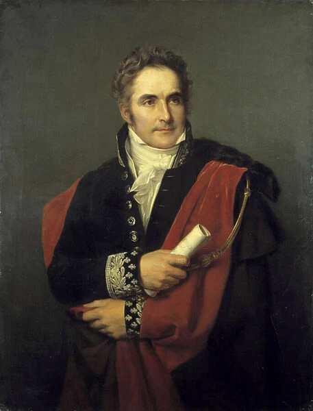 Portrait of Casimir Perier, minister, president of the council in 1831 Painting by Louis