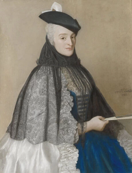 Portrait of Catherine Begon, 1746 (pastel on vellum)
