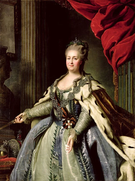 Portrait of Catherine II (1729-96) c. 1770 (oil on canvas)