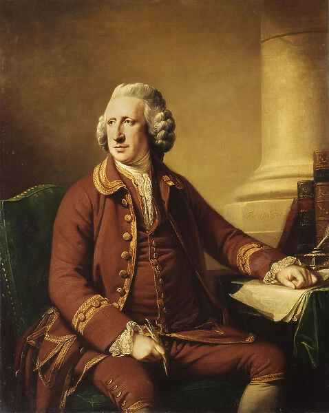 Portrait of Charles Howard (1720-1786), seated in a Brown Suit Trimmed with Gold Braid
