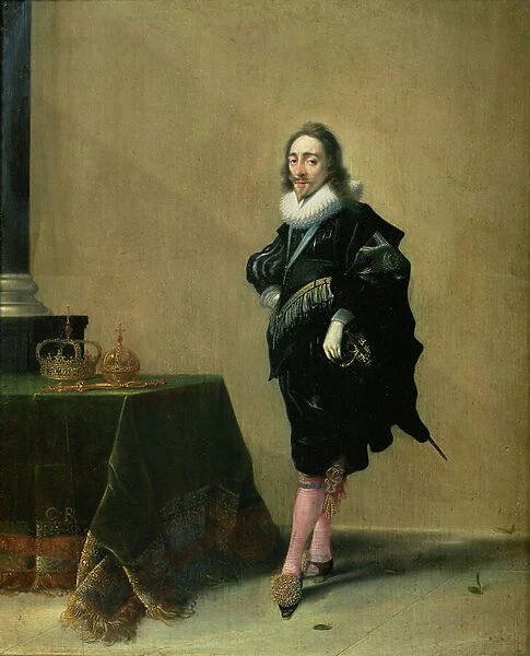 Portrait of Charles I (1600-49) 1632 (oil on panel)