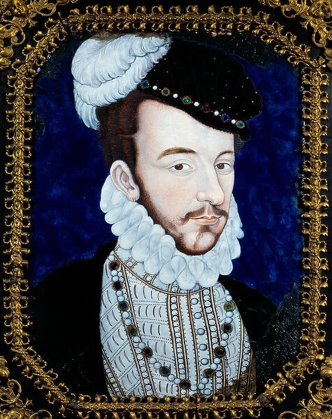 Portrait of Charles IX, King of France (1550-1574). Painting by Leonard Limosin
