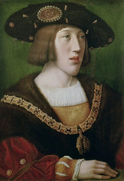 Portrait of Charles V (1500-58) 1516 (oil on panel)