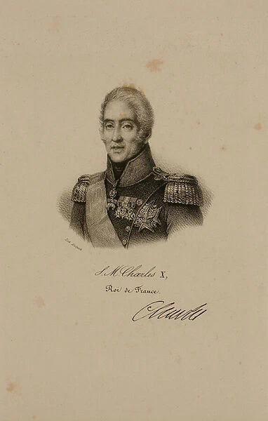 Portrait of Charles X (1757-1836) (litho)