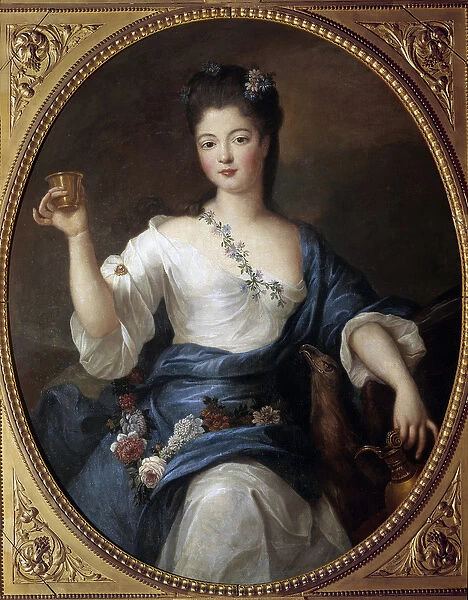 Portrait of Charlotte Aglae d Orleans (1700-1761) Duchess of Modene Painting by