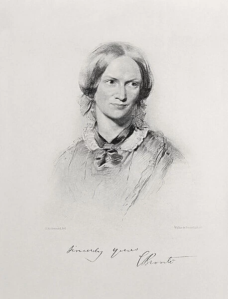 Portrait of Charlotte Bronte, engraved by Walker and Boutall (engraving)