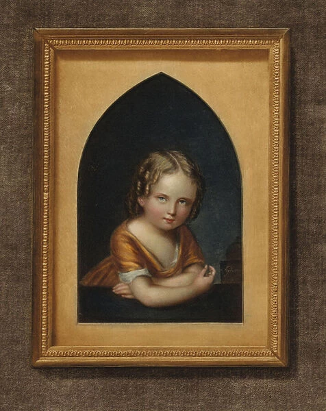 Portrait of a child (colour litho)