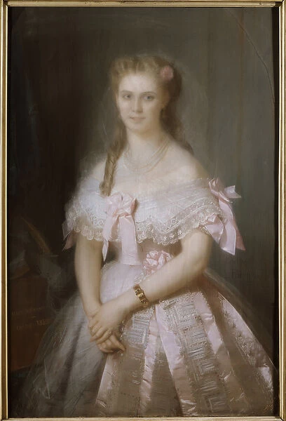 Portrait of Christine Nilsson (1843-1921), by Brochart, Constant Joseph (1816-1889)