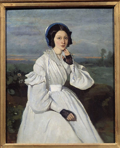 Portrait of Claire Sennegon (1821-?) Painting by Camille Corot (1796-1875) 1837 Sun