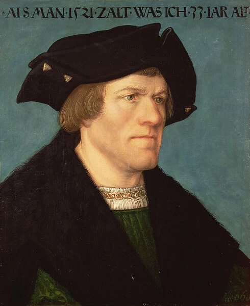 Portrait of a clean-shaven man, 1521 (panel)