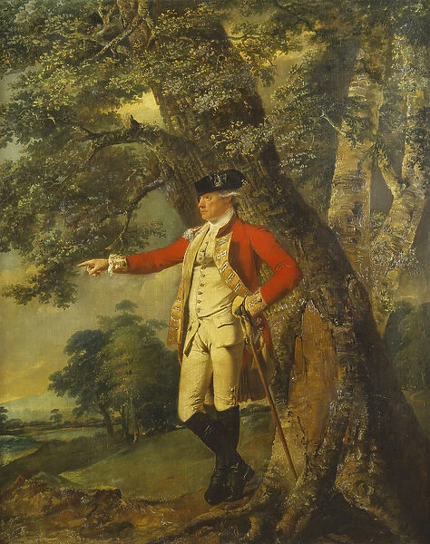 Portrait of Colonel Charles Heathcote, Standing Small Full Length in a Wooded Landscape