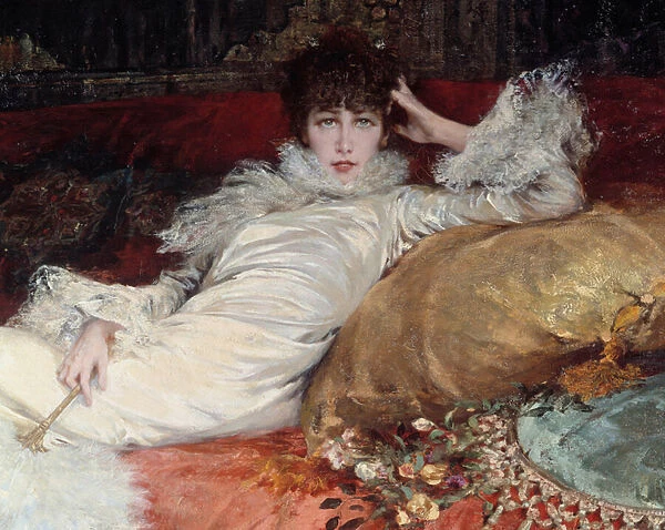 Portrait of comedian Sarah-Henriette Bernard called Sarah Bernhardt (1844-1923)