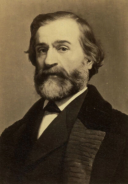 Portrait of the composer Giuseppe Verdi, c. 1870 (gelatin silver print)