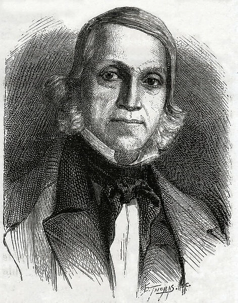 Portrait of composer Jean Francois Sudre (engraving)