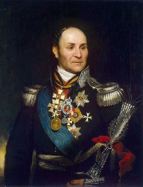 Portrait of Count Matvei Ivanovich Platov (1757-1818) (Matvei Ivanovitch Platov) peinture de 1814 de Phillips, Thomas (1770-1845) State Hermitage, St. Petersburg