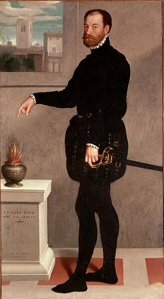 Portrait of Count Pietro Secco-Suardi Painting by Giovan Battista Moroni (Giovanbattista