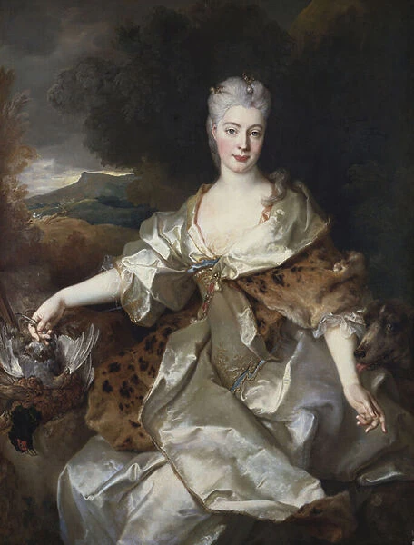 Portrait of the Countess of Noirmont as Diana (oil on canvas)