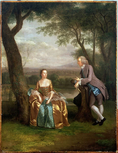 Portrait of a Couple, possibly Daniel and Mary Swaine of Leverington Hall, Isle of Ely