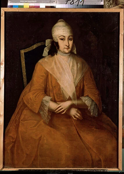 Portrait d Anna Leopoldovna (Elisabeth Catherine Christine de Mecklembourg Schwerin, 1718-1746), regente de Russie (Portrait of Anna Leopoldovna, regent of Russia) - Peinture de Ivan Yakovlevich Vishnyakov (Vishniakov) (1699-1761)
