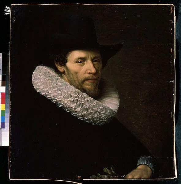 'Portrait d homme au chapeau noir'(Portrait of a Man wearing a black hat) Ils agit d un notable hollandais, portant une fraise et un chapeau
