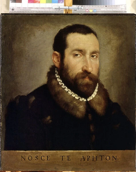 Portrait d homme. Portrait of a Man. Peinture de Giovan Battista Moroni (1520  /  25-1578), vers 1560. Art italien, Renaissance. Huile sur toile. Musee de l Ermitage, Saint Petersbourg