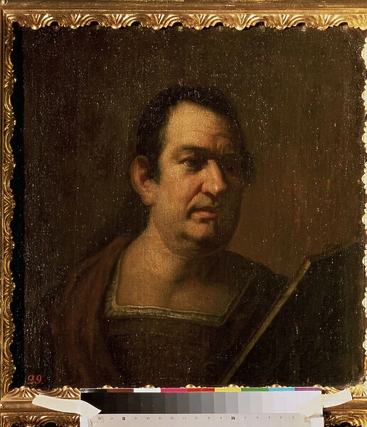'Portrait d homme'Portrait d un intellectuel ou erudit italien. Peinture de Luca Giordano (1632-1705) Musee de l Ermitage, Saint Petersbourg