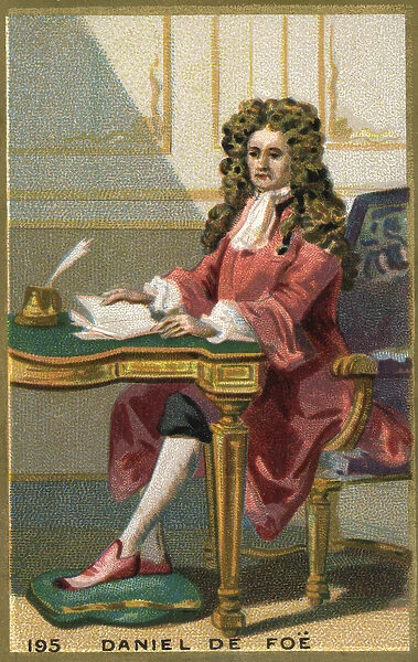 Portrait of Daniel de Foe or Defoe (1660 - 1731), English poet novelist and journalist