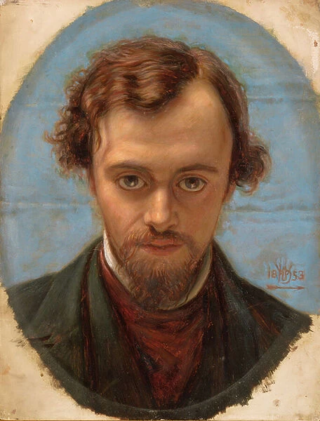 Portrait of Dante Gabriel Rossetti, 1853 (oil on panel)