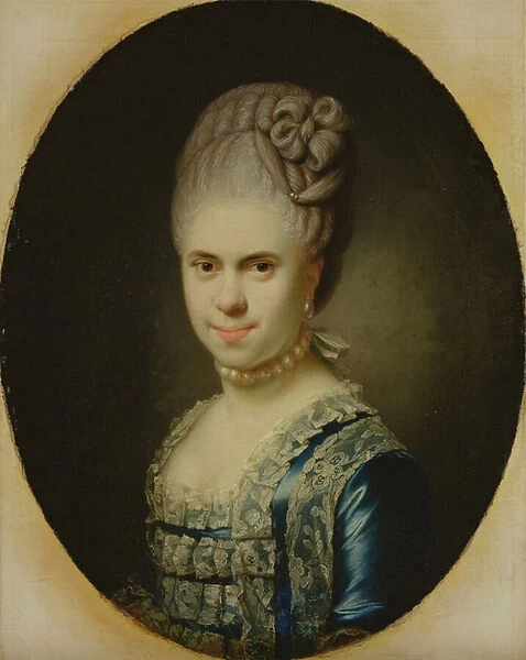 Portrait of Dorothea Maria Lienau, 1772 (oil on canvas) (see 149184 for pair)