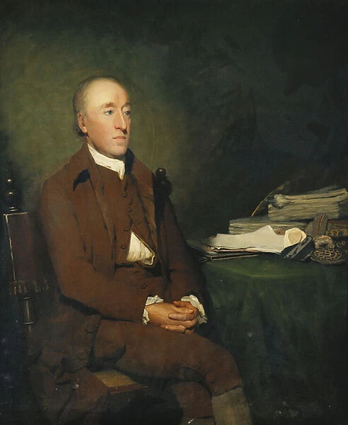 Portrait of Dr James Hutton, Seated Three-Quarter Length in a Brown Jacket
