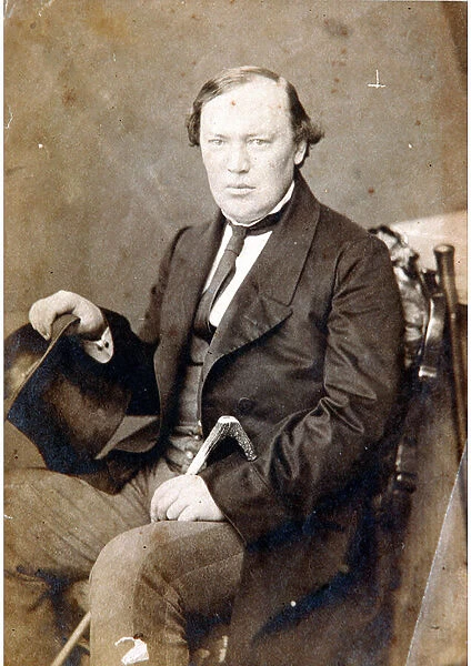Portrait of the Dramatist Alexandre Nikolaievitch Ostrovski (1823-1886). Albumin Photo, End of 1850s. State Museum of History, Moscow