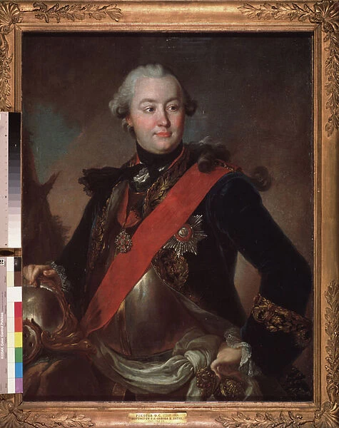 Portrait du chef militaire et politique, favori de l imperatrice Catherine II (1729-1796), le comte Grigori Orlov (ou Orloff, 1734-1783). Peinture de Fyodor (Fedor ou Fiodor) Stepanovich Rokotov (1735-1808), huile sur toile, 1762-1763