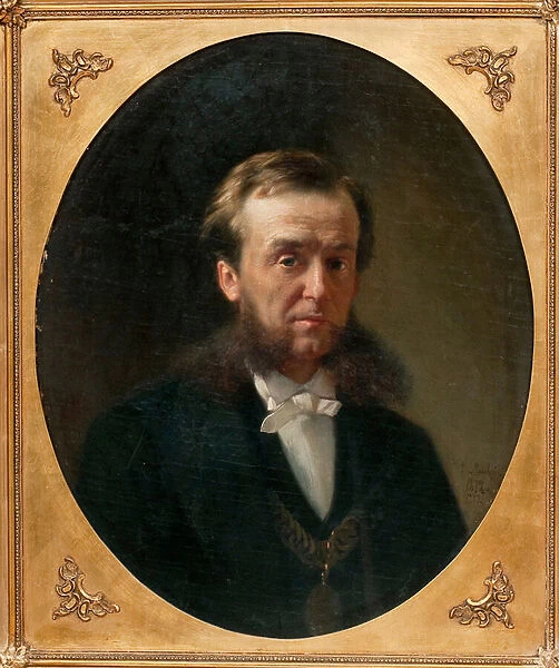 Portrait du Comte Piotr Aleksandrovitch Valouiev (Pyotr Aleksandrovich Valuev) (1815-1890) - Peinture de Konstantin Yegorovich Makovsky (Constantin Makovski) (1839-1915), huile sur carton, 1872, 86x71