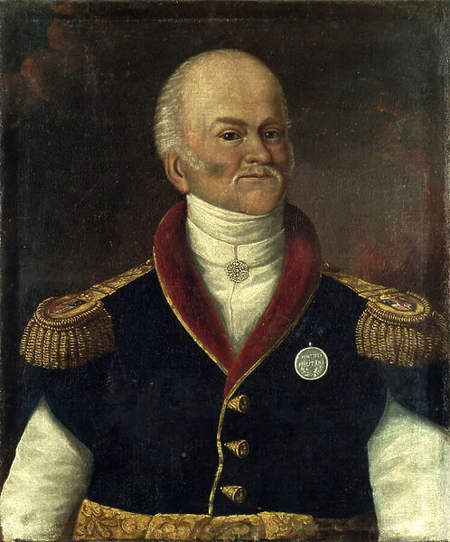 Portrait du general Francois Xavier Krasicki (1774-1844). (Portrait of General Ksawery Franciszek Krasicki). Peinture anonyme, huile sur toile, 1830-1840. Art polonais, 19e siecle, classicisme