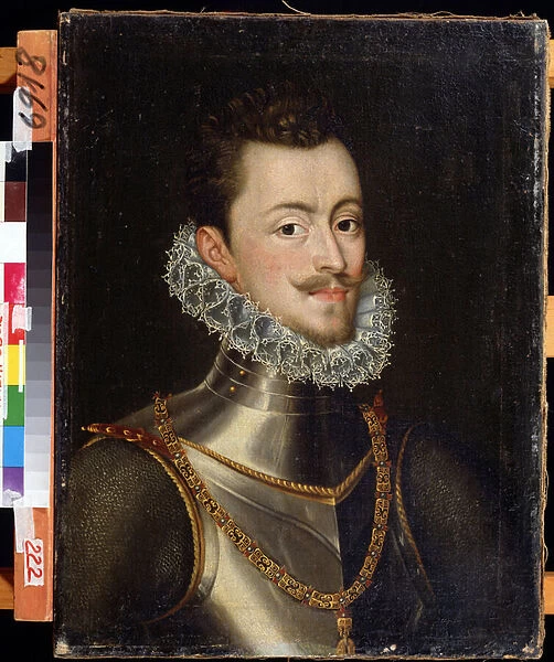 Portrait du gouverneur des Pays Bas Don Juan d Autriche (1547-1578) (portrait of the governor of the Habsburg Netherlands Don John of Austria). Peinture de Alonso Sanchez Coello (1531-1588). Huile sur toile, 62 x 47 cm. Art espagnol, mannierisme
