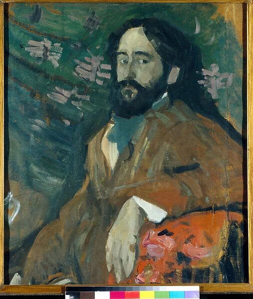 Portrait du peintre Nicolas Milioti (1874-1962) (The Painter Nikolay Milioti) - Peinture de Nikolai Nikolayevich Sapounov (1880-1912), huile sur carton (77x66, 7 cm), 1908 - State Tretyakov Gallery, Moscow (Russie)