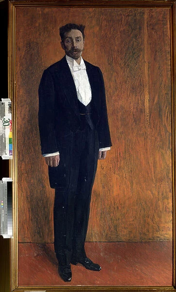 'Portrait du pianiste et compositeur russe Alexandre Scriabine (Scriabin ou Skriabine) (1871-1915)'Peinture d Alexander Golovin (Alexandre Golovine) (1863-1930) State Central M. Glinka Museum of Music, Moscou