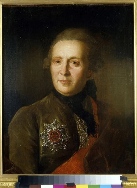 Portrait du poete Alexandre Soumarokov (1717-1777) (Portrait of the Poet A. Sumarokov). Peinture de Fyodor (Fedor ou Fiodor) Stepanovich Rokotov (1735-1808), huile sur toile, vers 1770-1780. Art russe 18e siecle