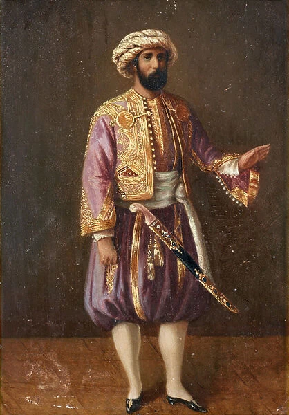 'Portrait du roi de suede Charles XV (1826-1872) en costume turc'