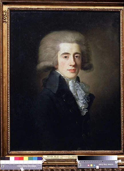 Portrait du vice chancelier russe Nikita Panin (1770-1837) (Portrait of the vice chancellor Nikita Panin). Peinture de Jean Louis Voille (1744-apres 1803). Huile sur toile, 73, 1 x57 cm, 1792. Art francais du 18e siecle