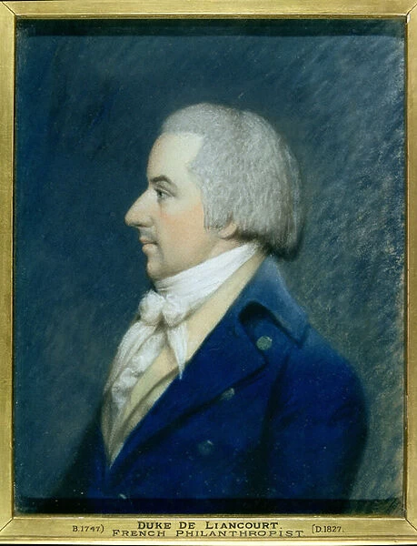 Portrait of Duc de Liancourt (1747-1827) (pastel on paper)